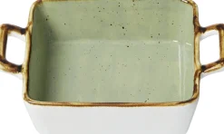 Auflaufform Romo | 18 x 13,5 x 4 cm | 400 ml | grün | mit Henkel