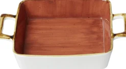 Auflaufform Romo | 25 x 19 x 4,5 cm | 900 ml | terra | mit Henkel