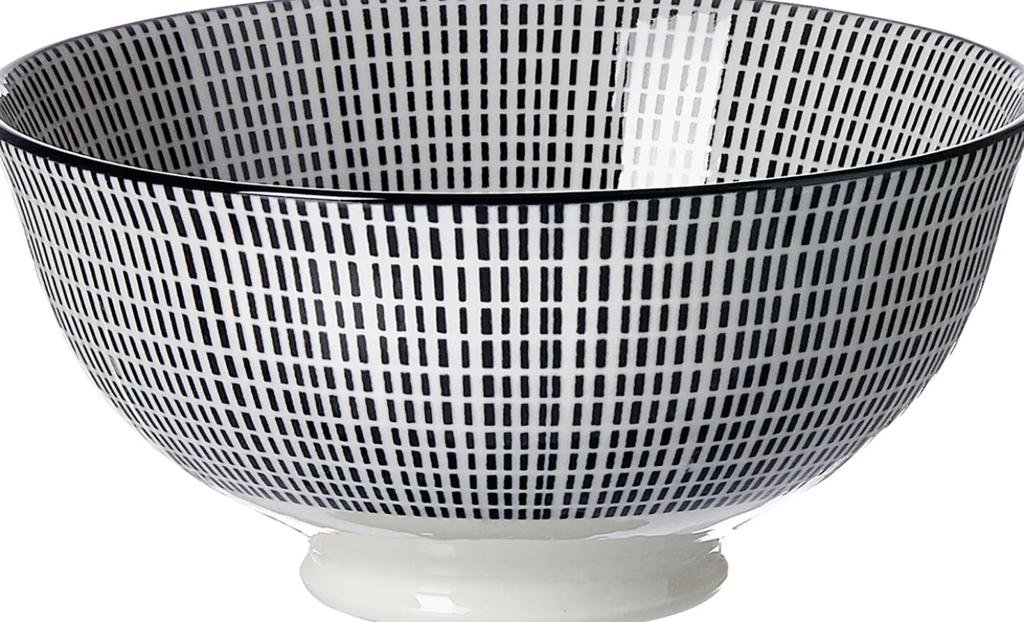 Beilagenschale Takeo Stripes | 12 x 12 x 6 cm | schwarz