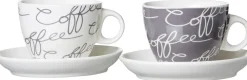 Cappuccino-Set Cornello | 4-teilig | 180 ml | grey