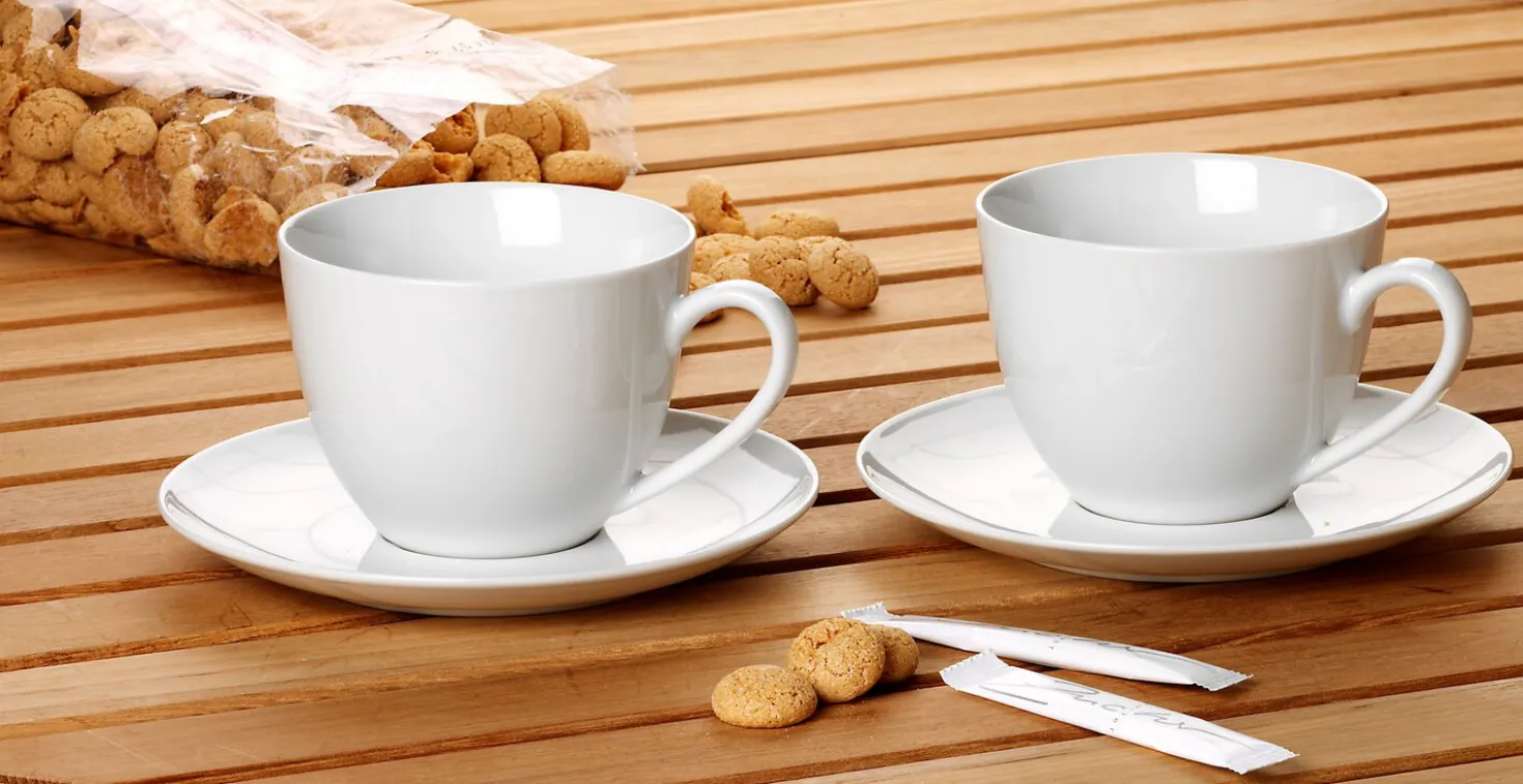 Cappuccinountertasse Bianco | 16 cm | weiss