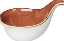 Dipschale Romo | 12 x 8 x 6,5 cm | terra | mit Henkel
