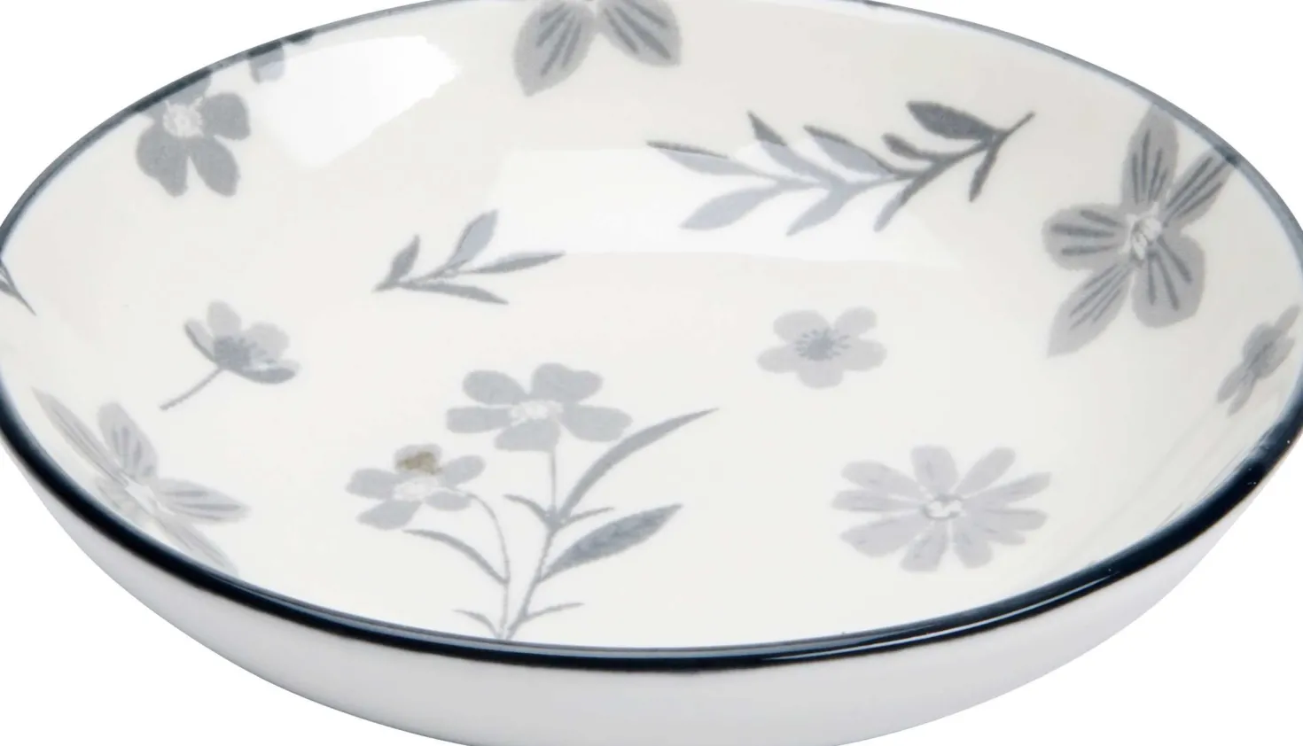 Dipschale Sendai Blume | 10,3 x 10,3 x 2,5 cm | grau