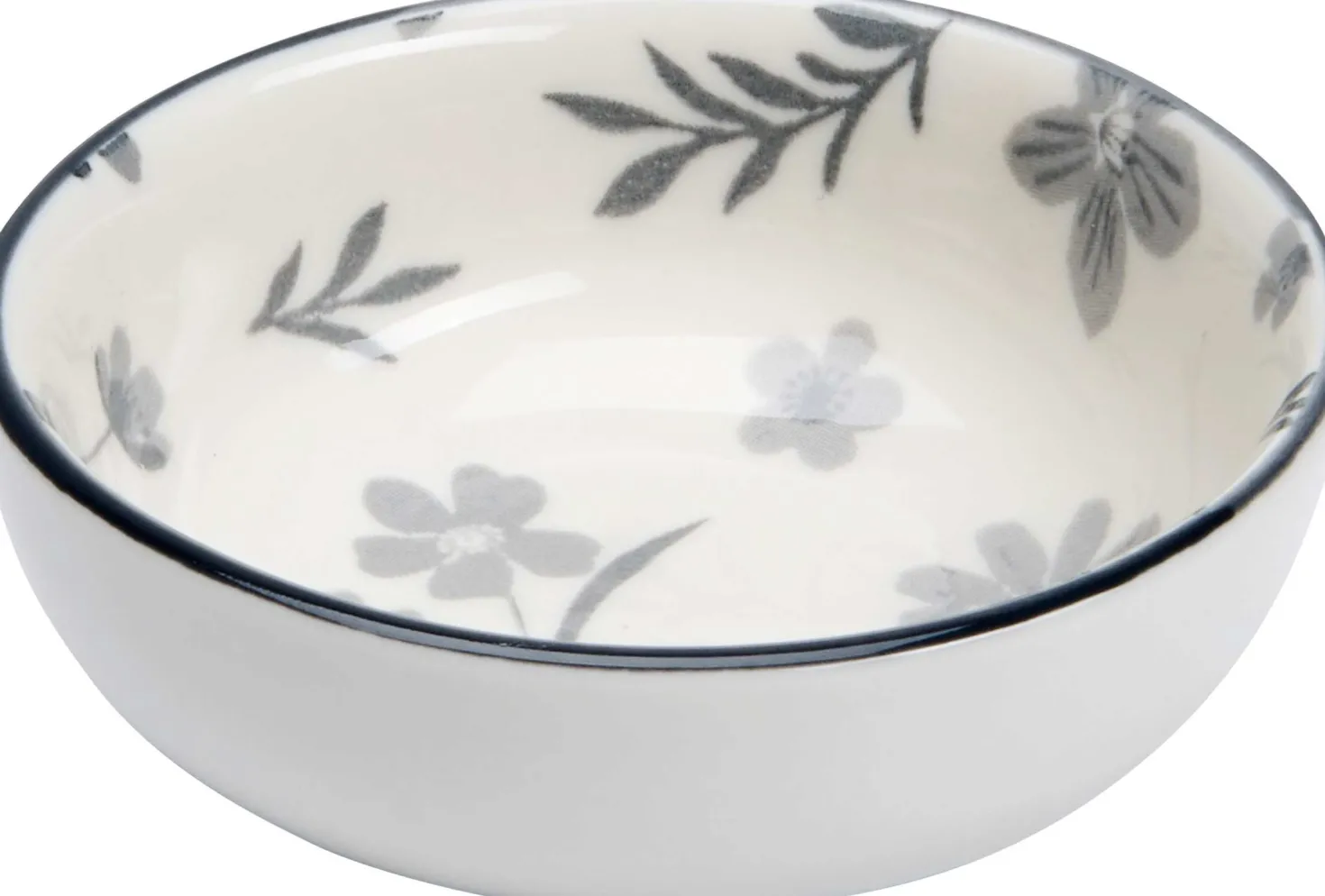 Dipschale Sendai Blume | 8 x 8 x 3 cm | grau