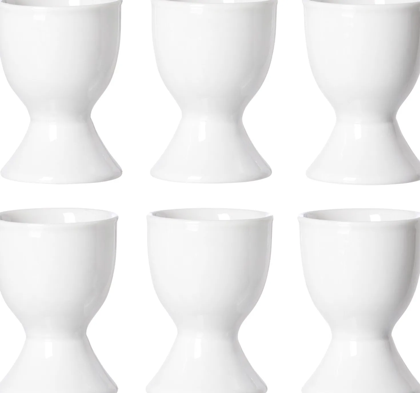 Eierbecher-Set Bianco | 6-teilig | weiss | auf Fuß