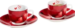Espresso-Set Amore | 4-teilig | 90 ml | rot