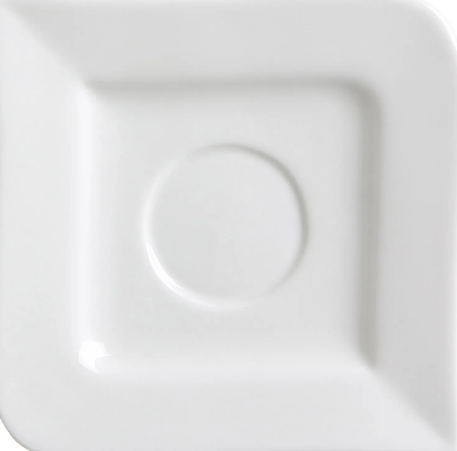 Espressountertasse Melodie | 11 cm | weiss | quadratisch