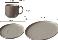 Frühstücksteller Jasper | 19 cm | taupe
