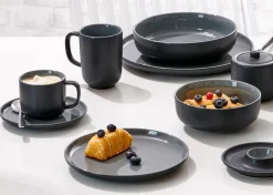 Frühstücksteller Jasper | 19 cm | schwarz