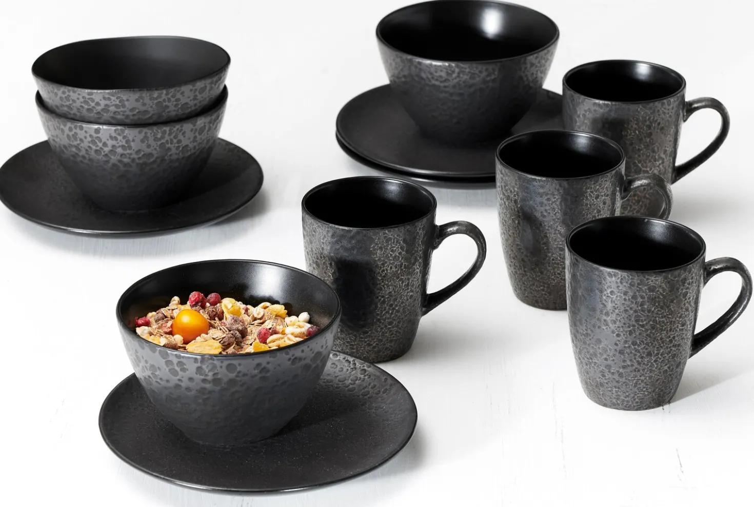 Frühstücksteller Kitwe | 20 cm | schwarz