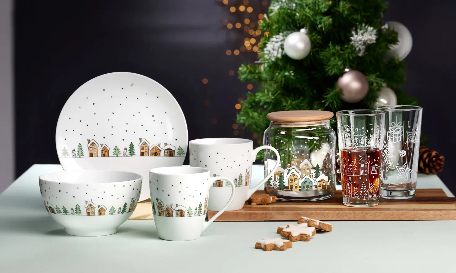 Frühstücksteller Winterdorf | 21 cm