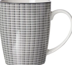 Kaffeebecher Takeo Stripes | 350 ml | schwarz