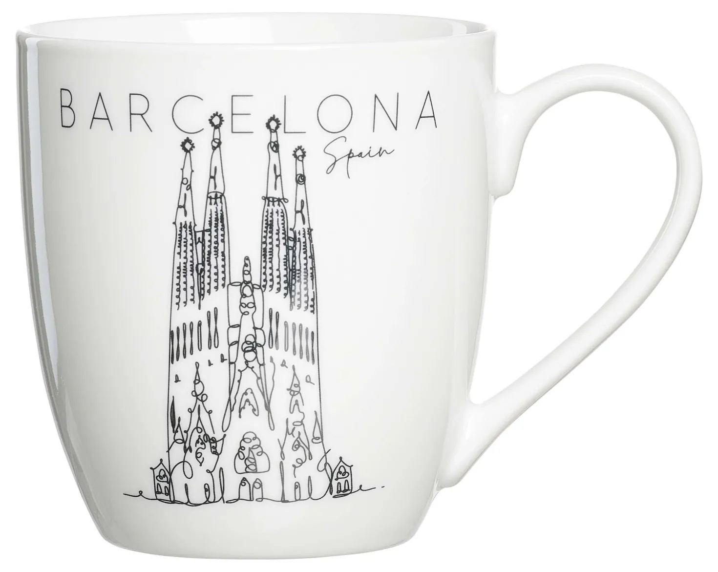 Kaffeebecher Travel Barcelona | 500 ml | weiss
