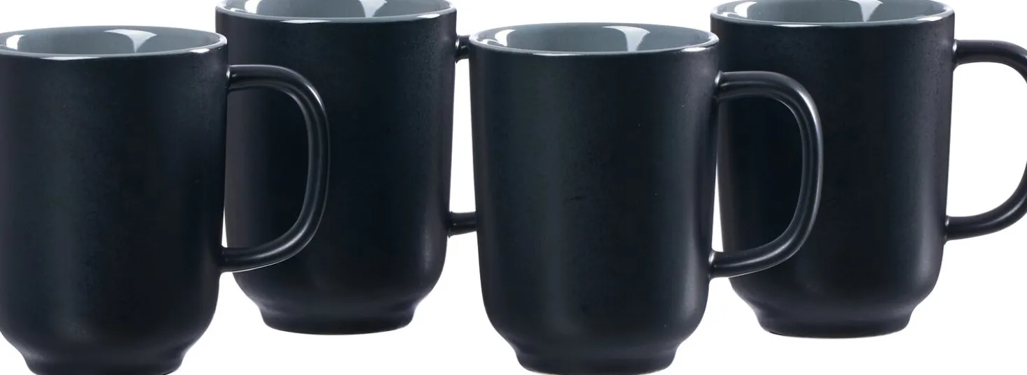 Kaffeebecher-Set Jasper | 4-teilig | 285 ml | schwarz