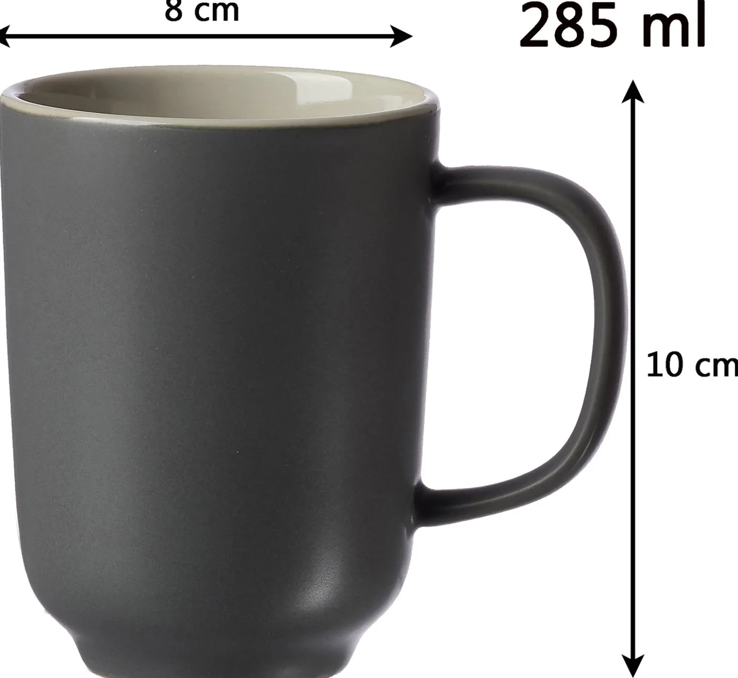 Kaffeebecher-Set Jasper | 4-teilig | 285 ml | grau