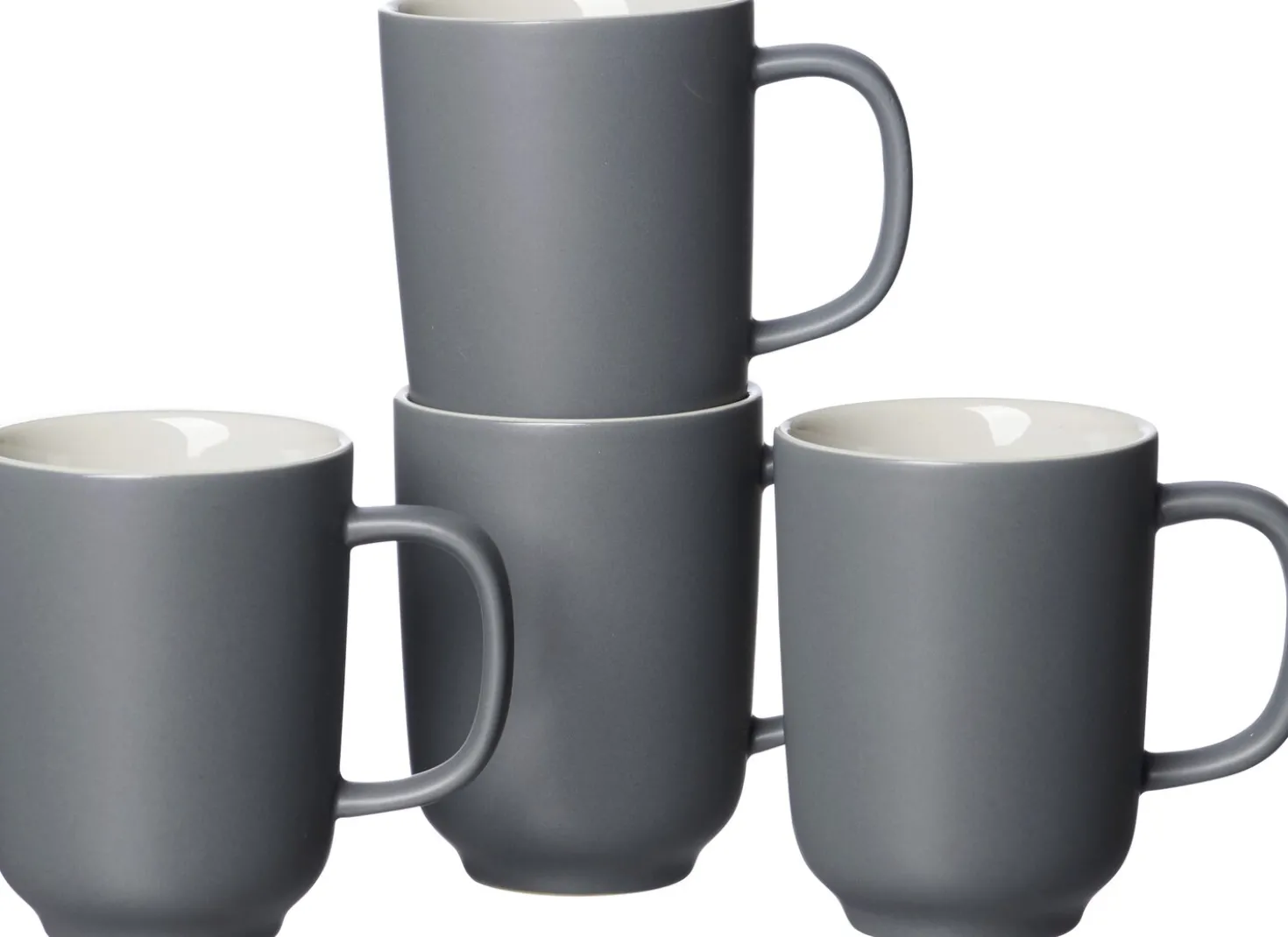 Kaffeebecher-Set Jasper | 4-teilig | 285 ml | grau