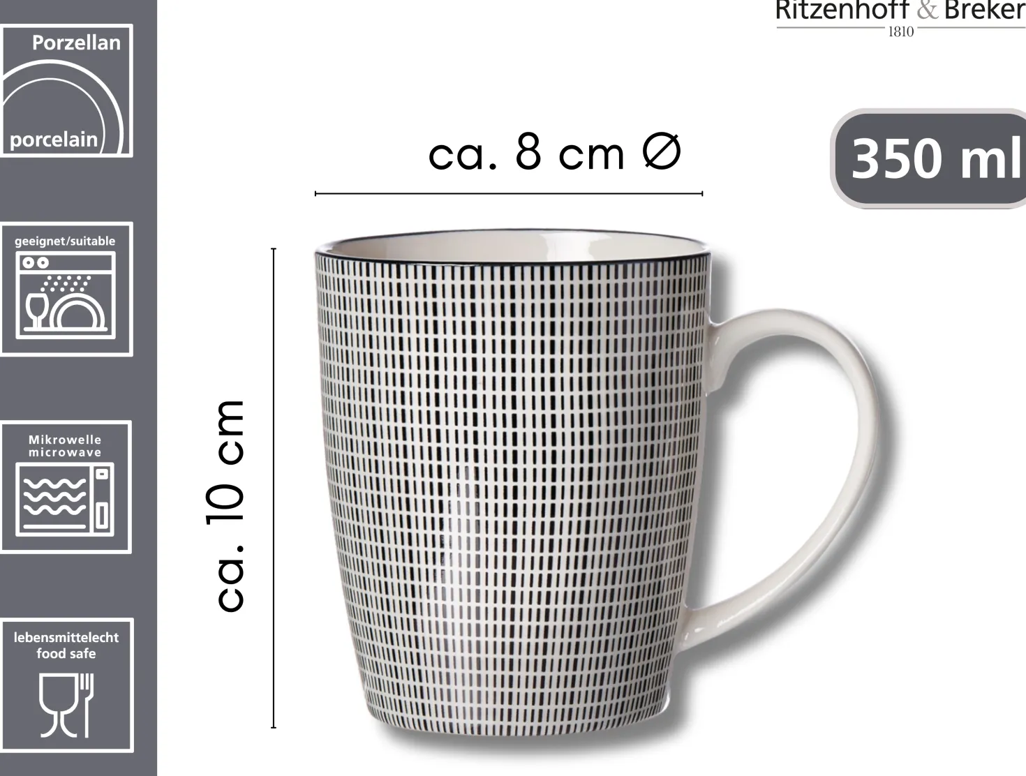 Kaffeebecher-Set Takeo | 4-teilig | 350 ml