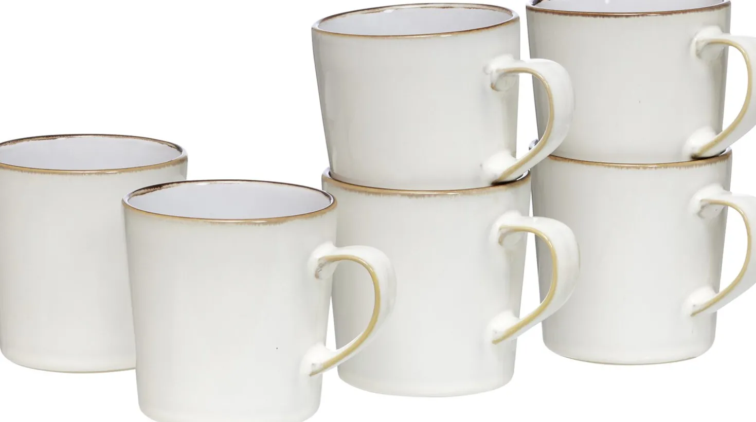 Kaffeebecher-Set Visby | 6-teilig | 400 ml | weiss