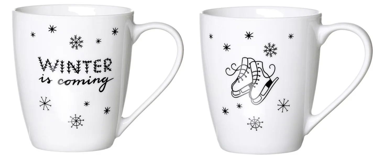Kaffeebecher-Set Winter Is Coming | 2-teilig | 360 ml