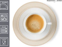 Kaffeeservice Geo | 18-teilig | beige
