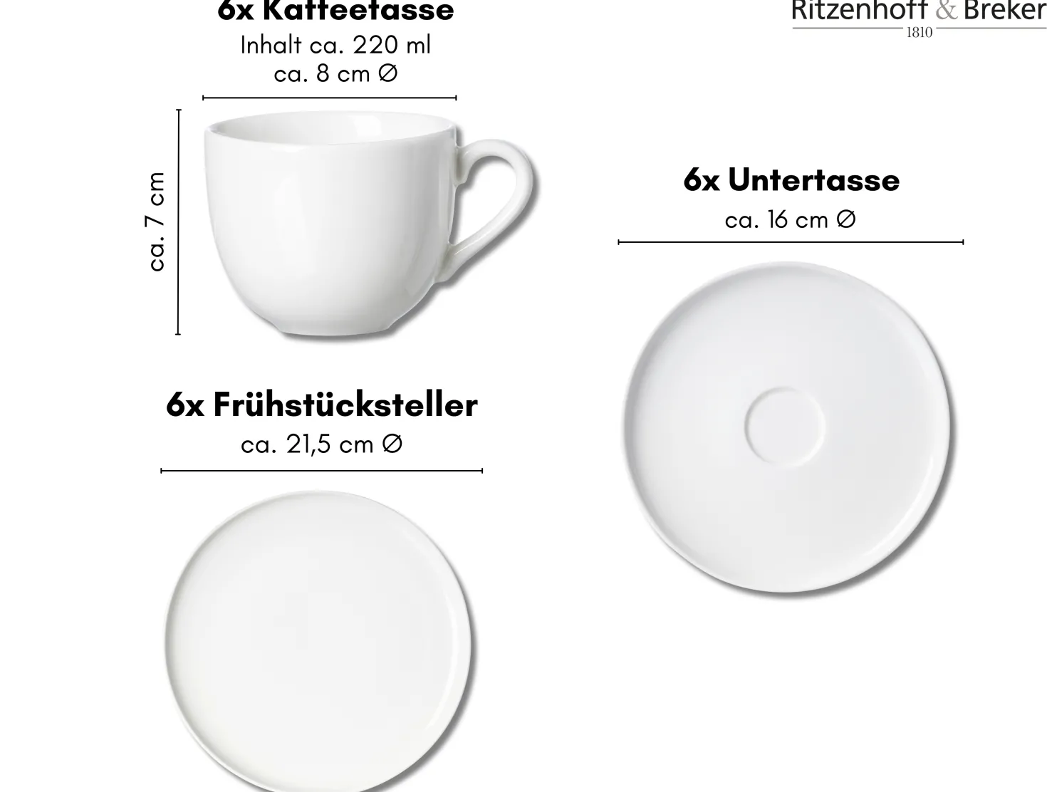 Kaffeeservice Skagen | 18-teilig | weiss