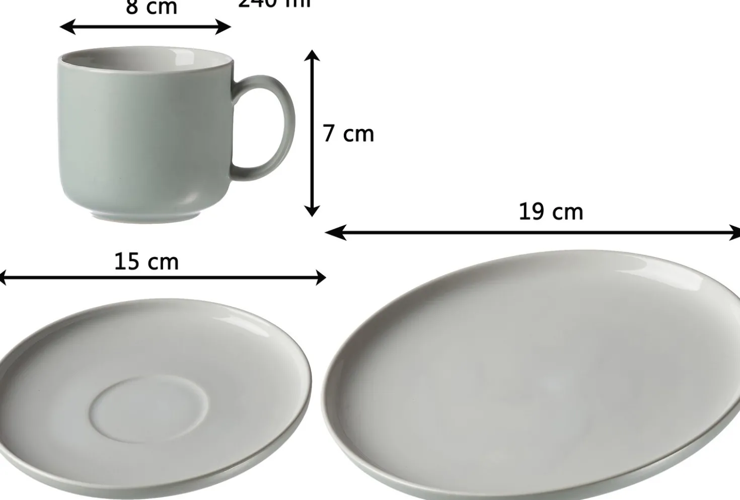 Kaffeeuntertasse Jasper | 15 cm | mint
