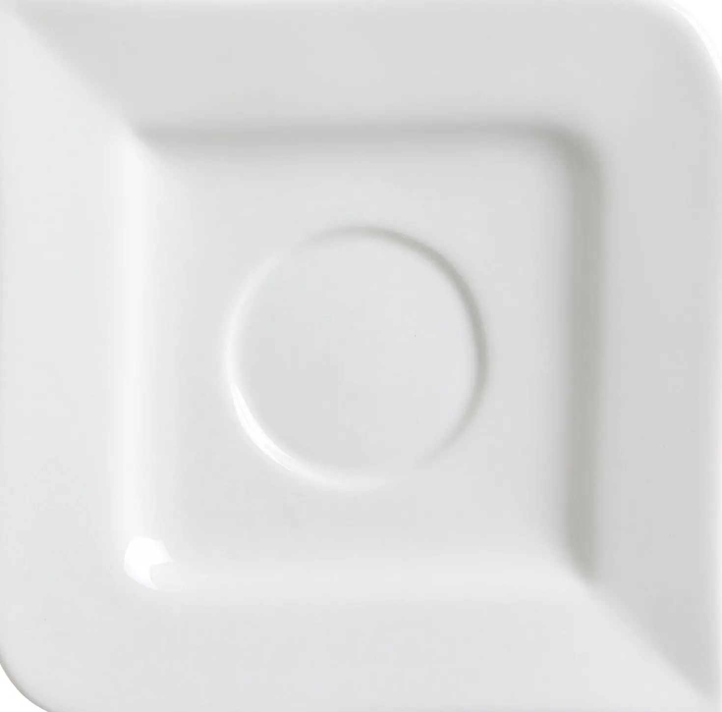 Kaffeeuntertasse Melodie | 14 cm | weiss | quadratisch