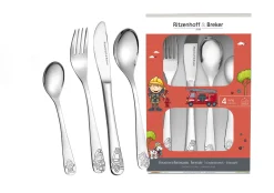Kinderbesteck-Set Bernie | 4-teilig | silber