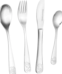 Kinderbesteck-Set Happy Zoo | 4-teilig | silber