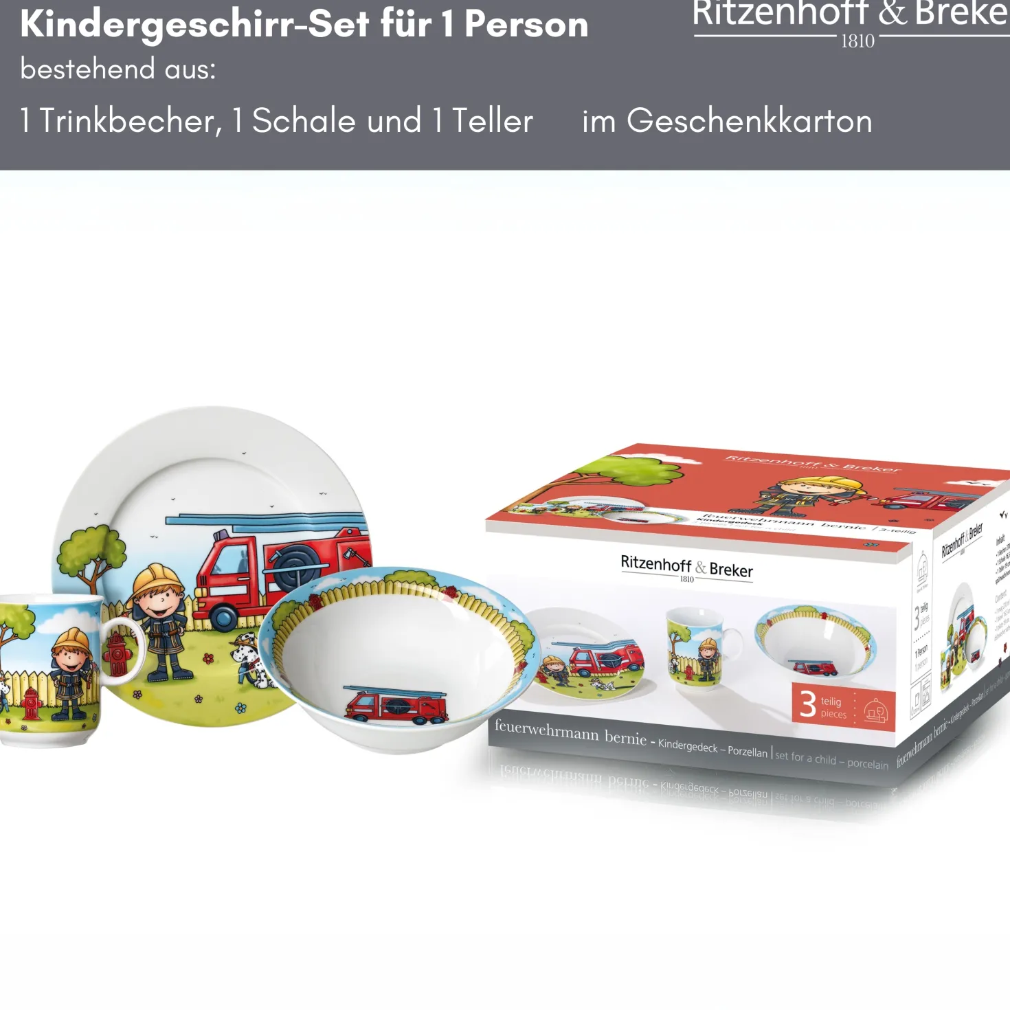 Kindergeschirr-Set Bernie | 3-teilig
