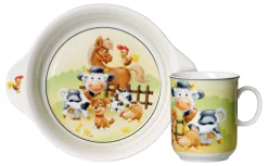 Kindergeschirr-Set Hoftiere | 2-teilig