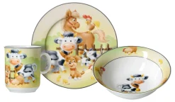 Kindergeschirr-Set Hoftiere | 3-teilig