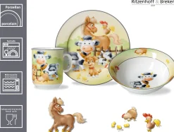 Kindergeschirr-Set Hoftiere | 3-teilig