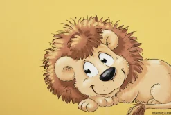 Kinderplatzmatte Happy Zoo Leo | 45 x 30 cm | orange