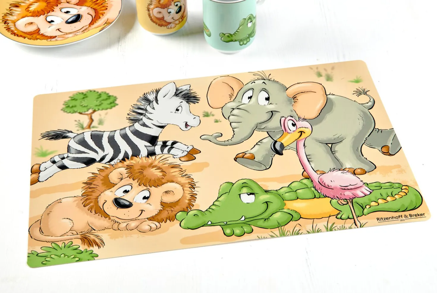 Kinderplatzmatte Happy Zoo | 45 x 30 cm