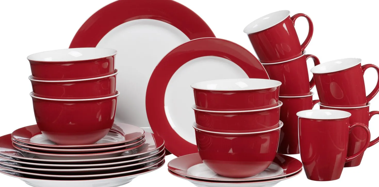 Kombiservice Doppio | 24-teilig | rot