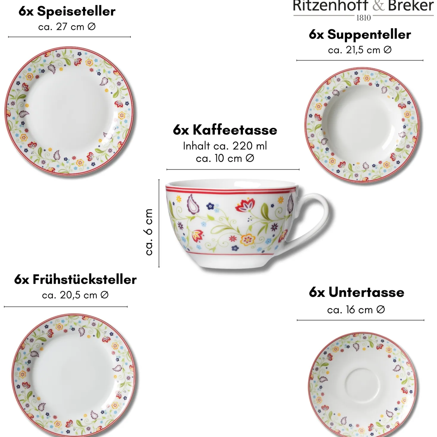 Kombiservice Shanti | 30-teilig
