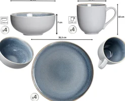 Kombiservice Skagen Stone | 12-teilig | grau