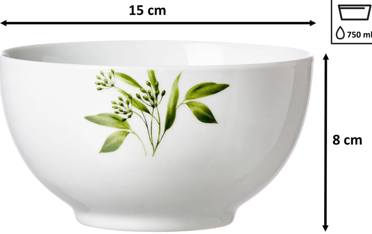 Müslischalen-Set Evora | 6-teilig | 750 ml | grün