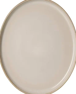Platte Olivia | 29,5 x 25 cm | beige | oval