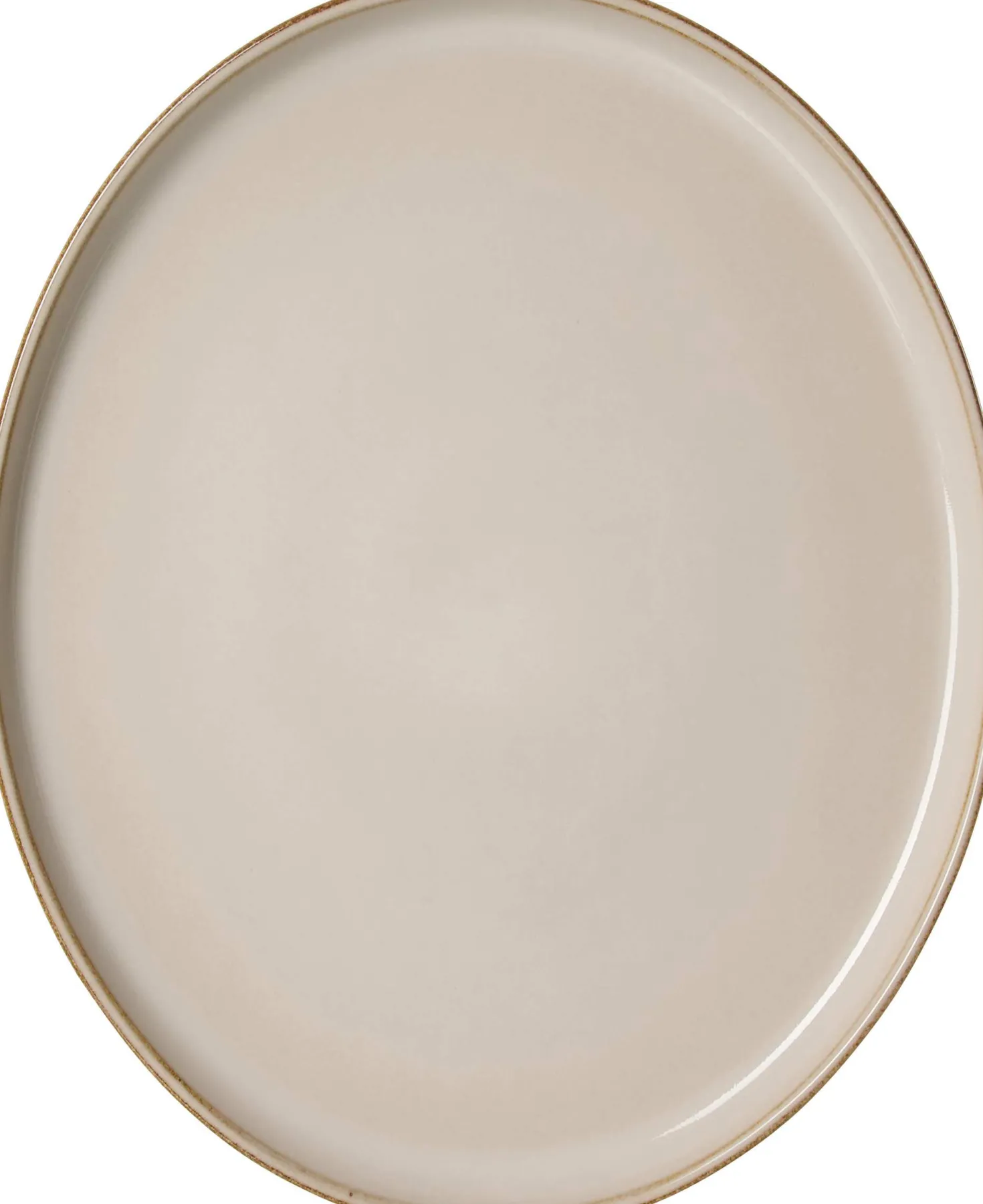 Platte Olivia | 29,5 x 25 cm | beige | oval