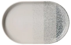 Platte Trio | 20 x 13 cm | grau | oval