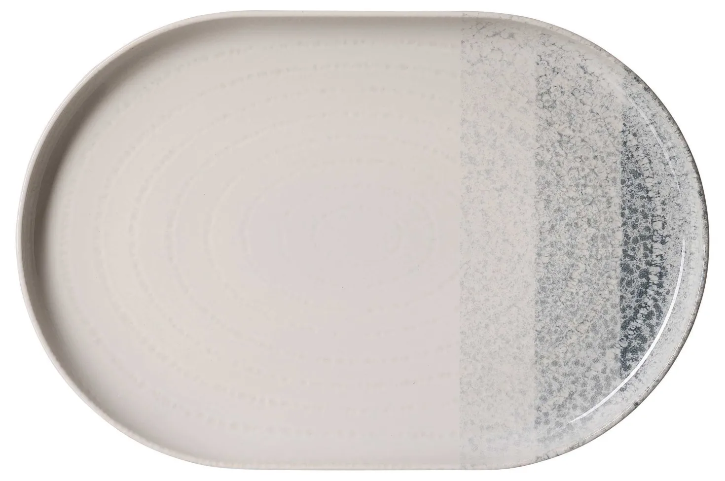 Platte Trio | 30 x 20 cm | grau | oval
