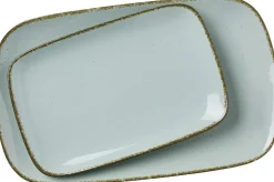 Platten-Set Casa | 2-teilig | blau | rechteckig
