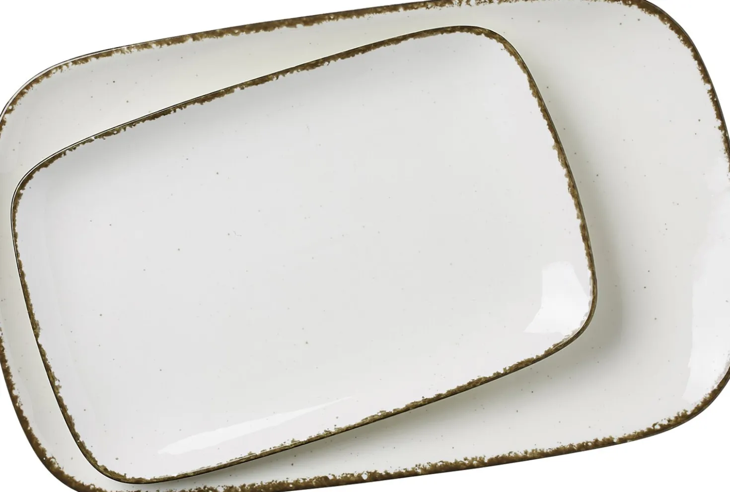 Platten-Set Casa | 2-teilig | creme | rechteckig