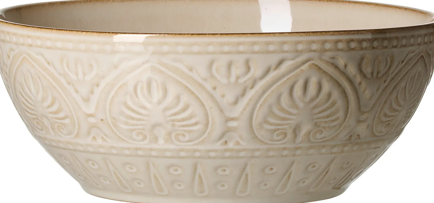Servierschale Omara | 23 x 23 x 9 cm | beige
