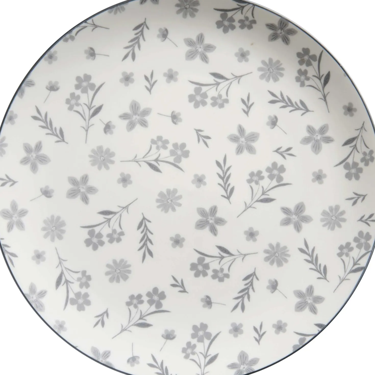 Speiseteller Sendai Blume | 27 cm | grau