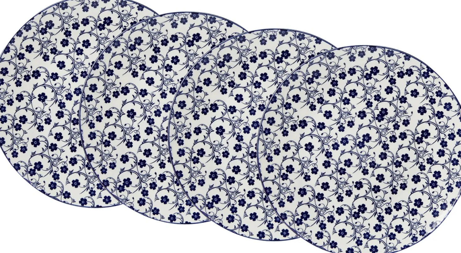 Speiseteller-Set Royal Sakura | 4-teilig | blau