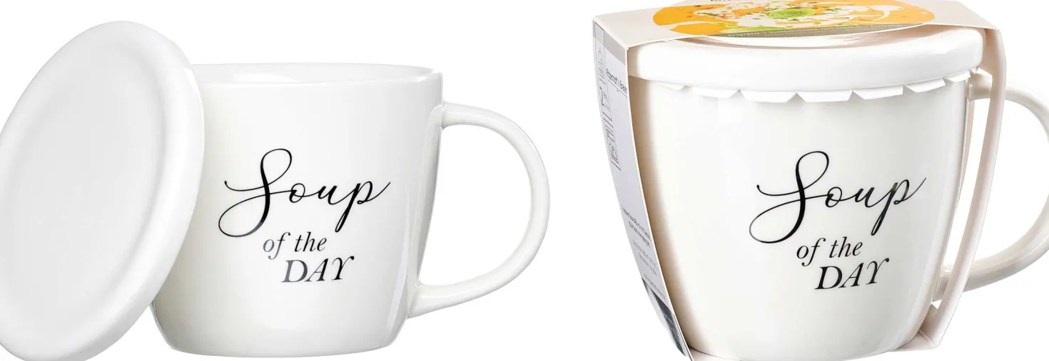 Suppentasse Soppa Day | 460 ml | weiss | mit Deckel