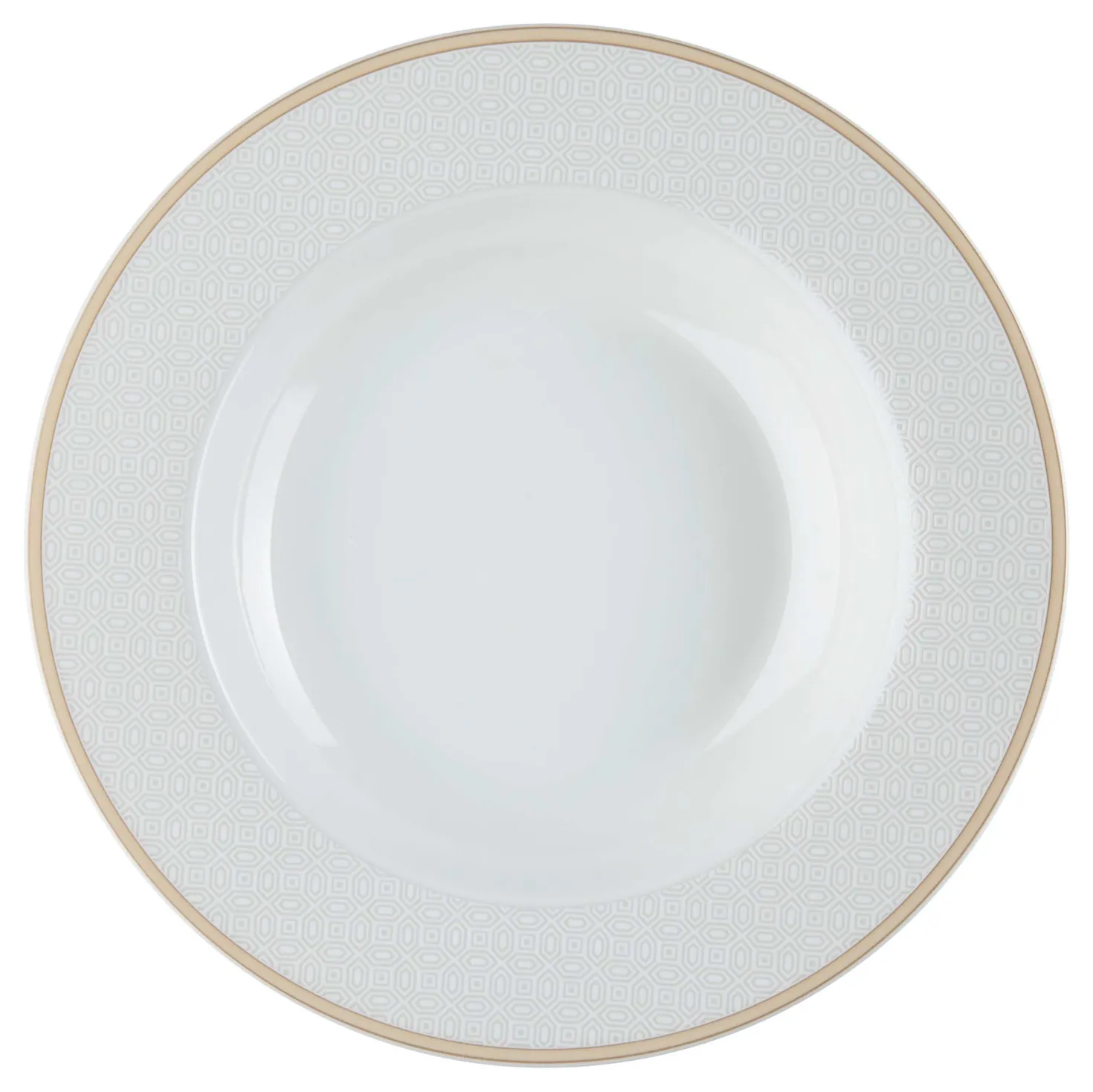 Suppenteller Geo | 21,5 cm | weiss